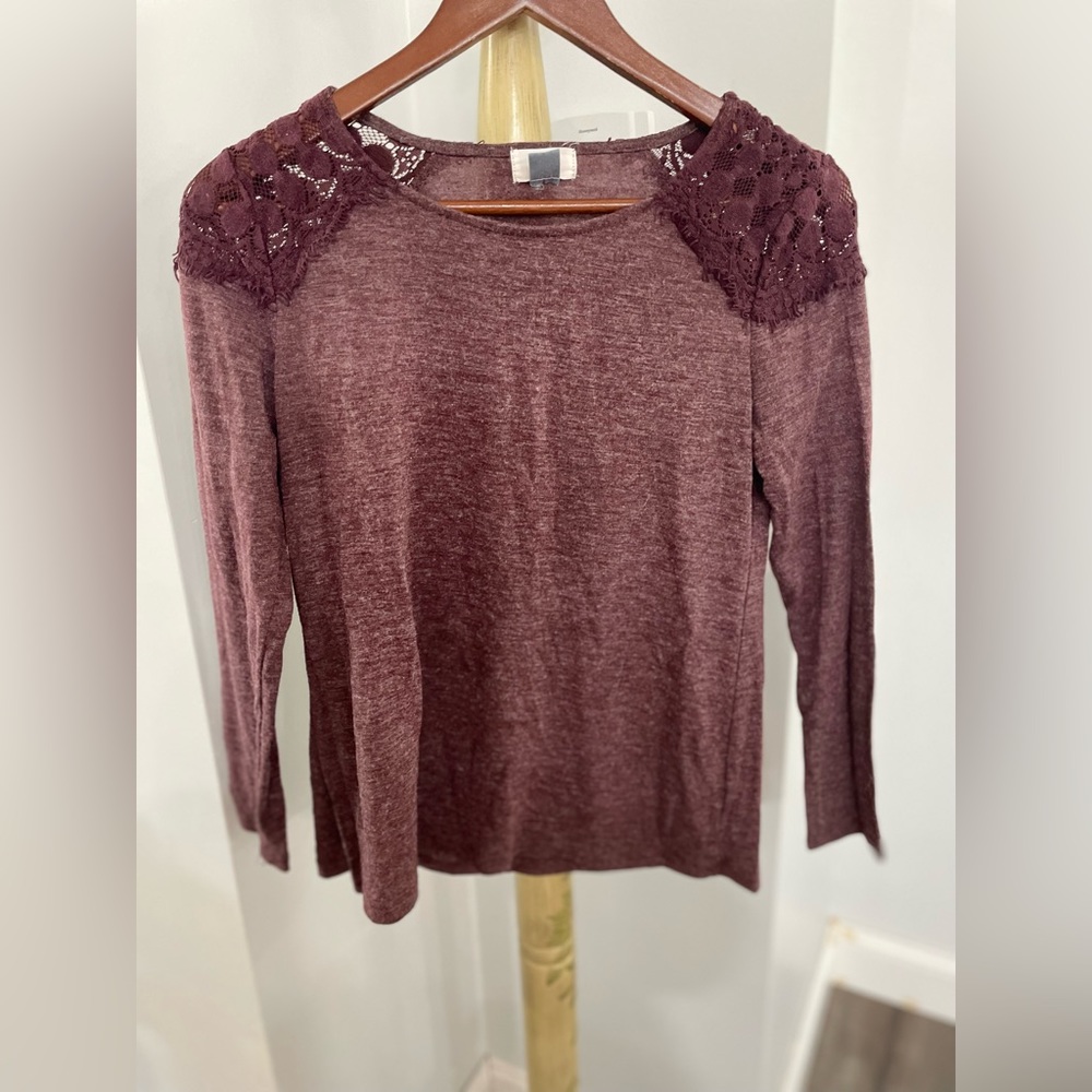 Plum long sleeve tee